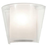 WANDLEUCHTE VIKI 28,5/14,5/23,5 cm   - Transparent/Weiß, Design, Glas/Kunststoff (28,5/14,5/23,5cm) - Fabas Luce