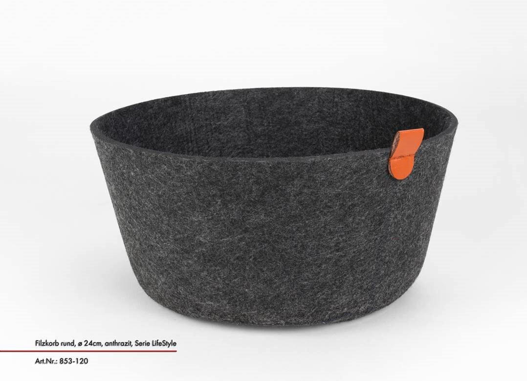 UNIVERSALKORB  - Anthrazit, Basics, Textil (24/24/12cm) - Justinus
