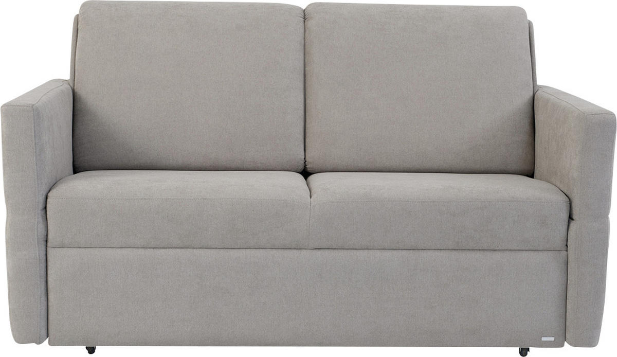 SCHLAFSOFA Chenille Grau  - Schwarz/Grau, KONVENTIONELL, Kunststoff/Textil (150/88/91cm) - Sedda