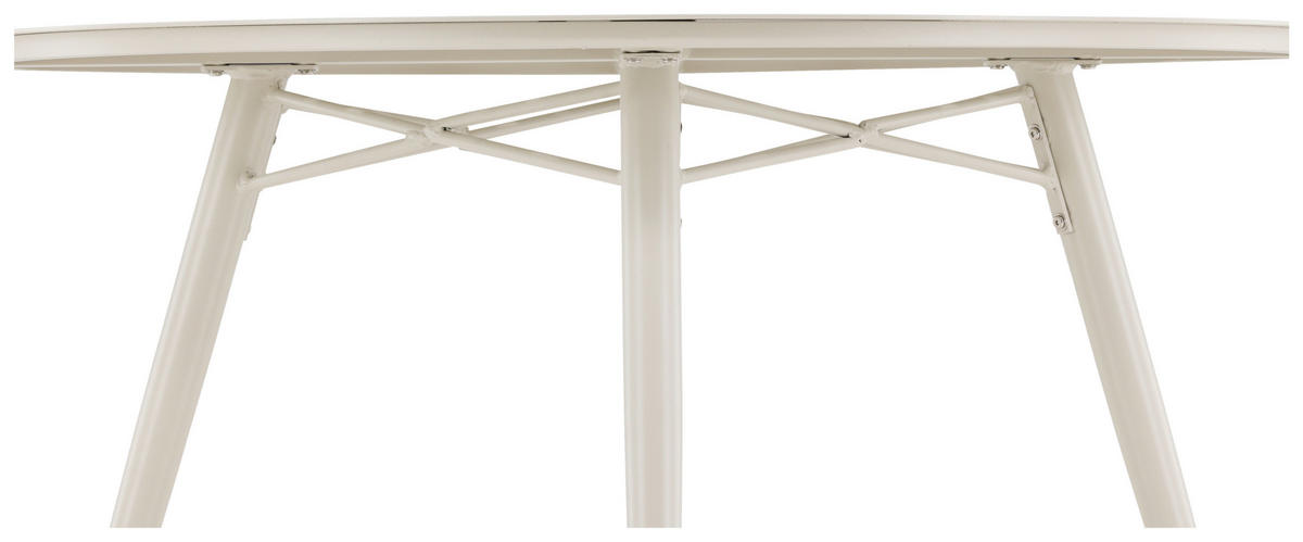 UTEBORD metall rund  - beige, Klassisk, metall (120/120/75cm) - Gardenson