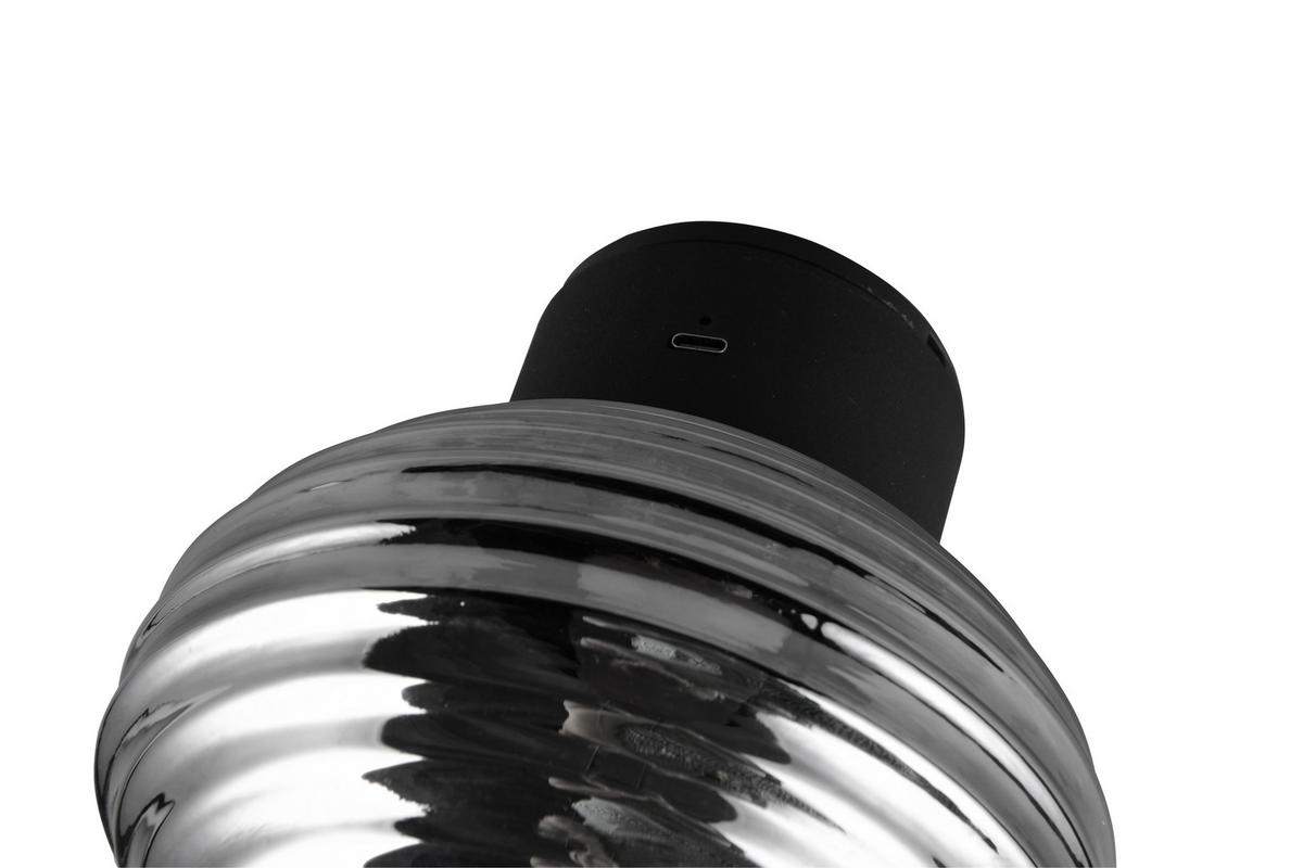 LED-WANDLEUCHTE - Schwarz/Grau, Lifestyle, Glas/Metall (15,5/15cm)