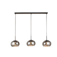 LED-HÄNGELEUCHTE Mila 103/23/150 cm   - Schwarz, Design, Glas/Metall (103/23/150cm) - Novel