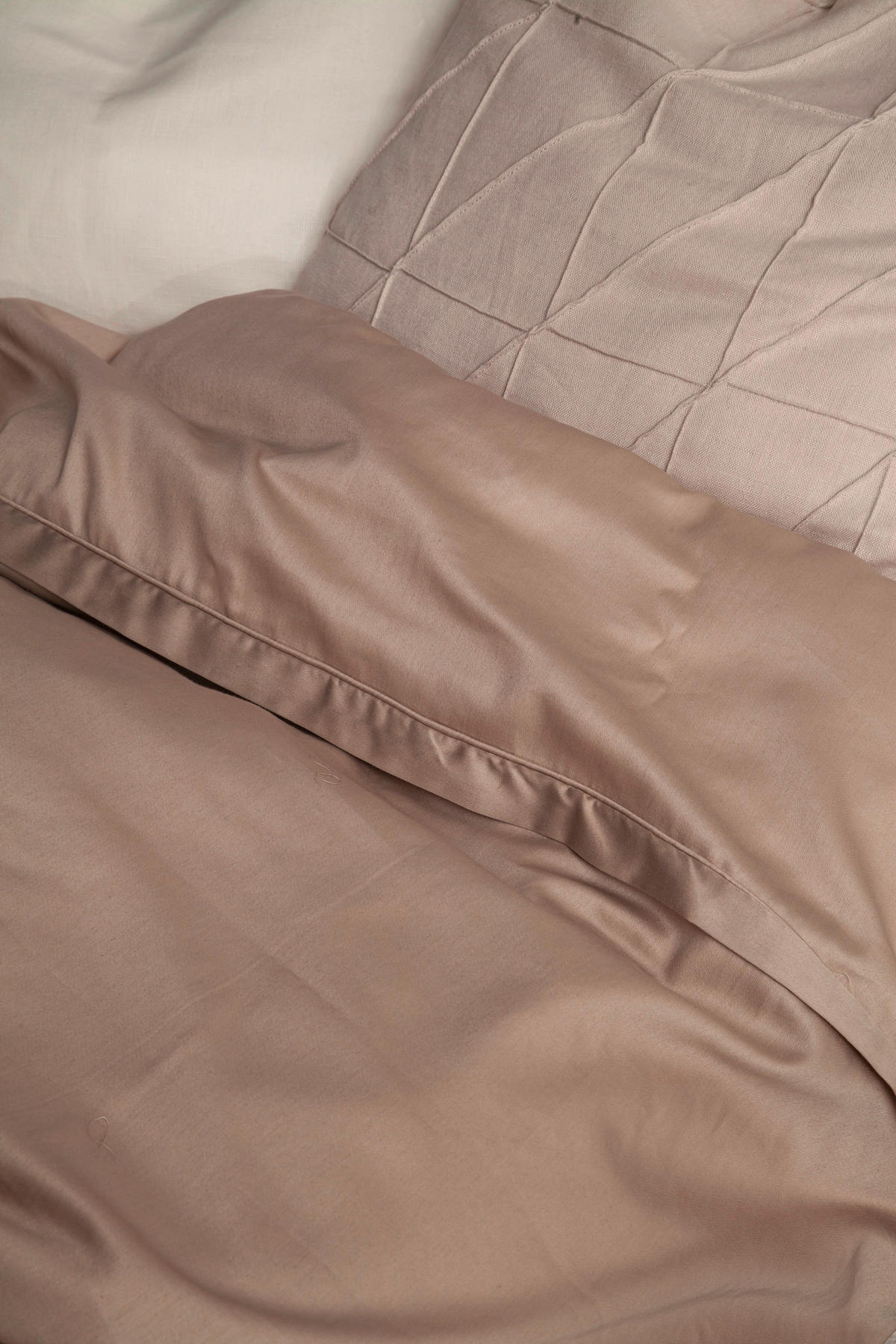 WENDEBETTWÄSCHE SW-PURE Satin 200/200 cm  - Sandfarben/Beige, Basics, Textil (200/200cm) - Schöner Wohnen