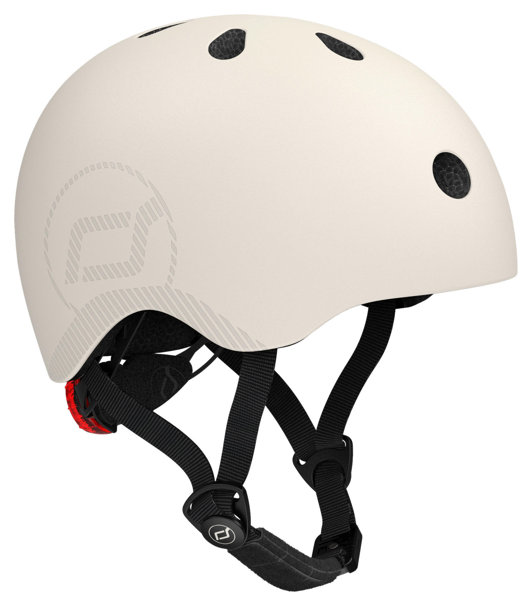 KINDERHELM  - Hellgrau, Trend, Kunststoff/Textil (S-Mnull) - Scoot and Ride