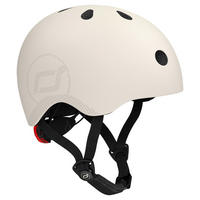KINDERHELM  - Hellgrau, Trend, Kunststoff/Textil (S-Mnull) - Scoot and Ride