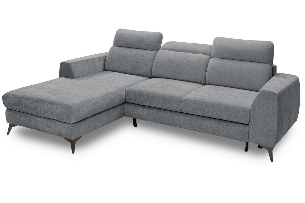 ROHOVÁ SEDAČKA, textil, antracitová - černá/antracitová, Basics, kov/textil (191/264cm) - Livetastic