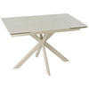 ESSTISCH Beige rechteckig  ausziehbar  - Beige, Design, Keramik/Metall (120-179/80/76cm) - Belluti