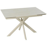 ESSTISCH Beige rechteckig  ausziehbar  - Beige, Design, Keramik/Metall (120-179/80/76cm) - Belluti