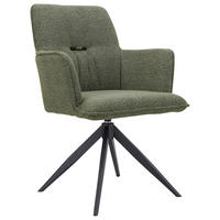 NASLANJAČ, kovina, tekstil zelena, črna  - črna/zelena, Design, kovina/tekstil (60/87/64,5cm) - Novel