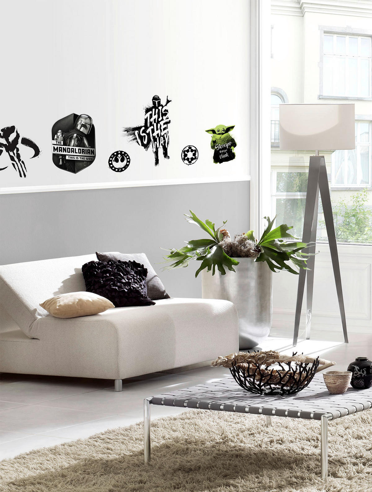 WANDTATTOO  - Schwarz/Weiß, Basics, Kunststoff (50/70cm) - Xora