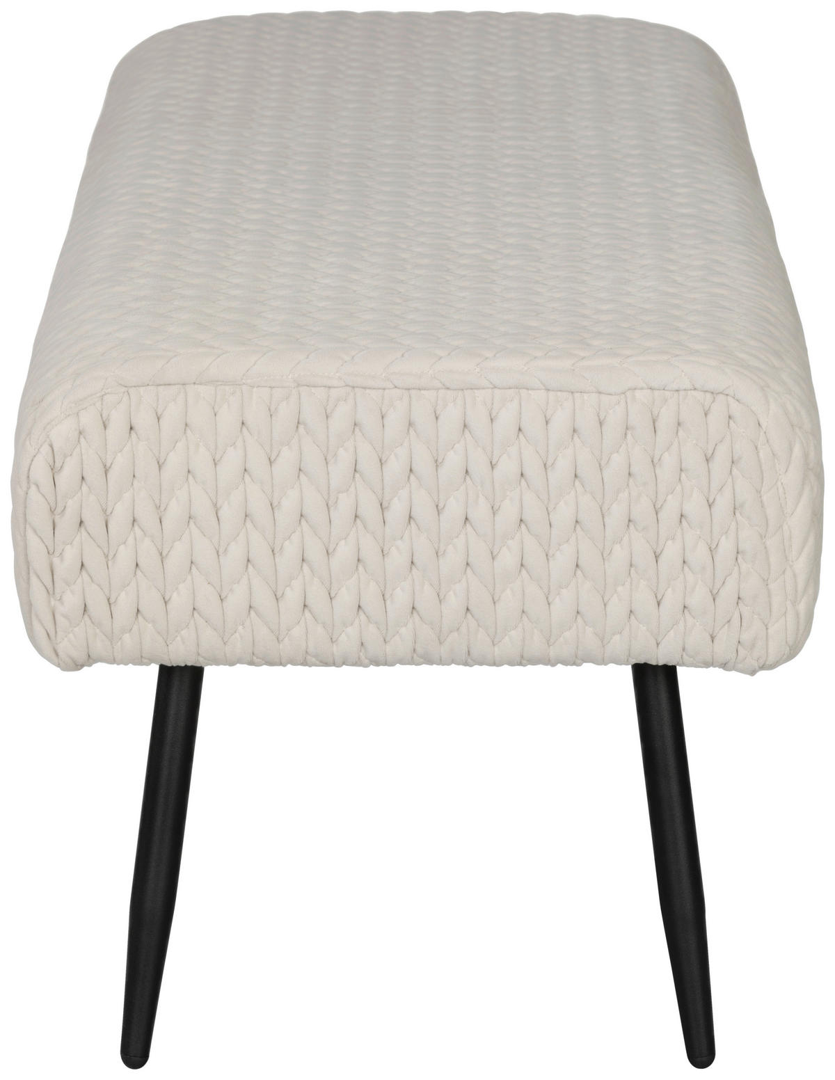 TABURETOVÁ LAVICE, kov, textil, kompozitní dřevo, 110/41/43 cm - bílá/černá, Design, kov/kompozitní dřevo (110/41/43cm) - MID.YOU