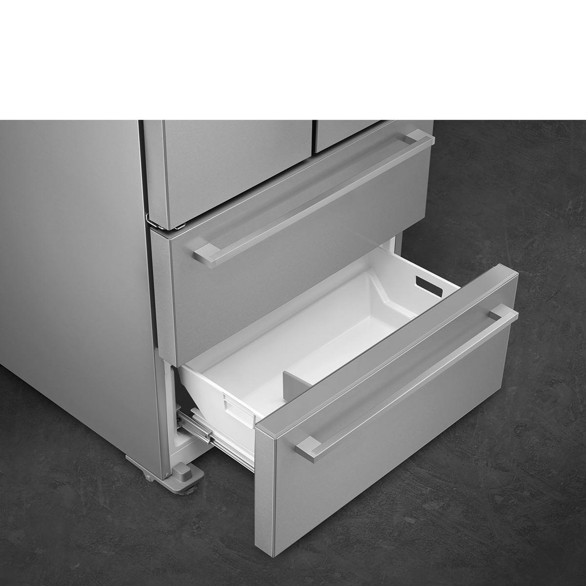 FRENCH-DOOR FQ55FXDE  - Edelstahlfarben, Basics, Metall (84/182,5/70cm) - SMEG