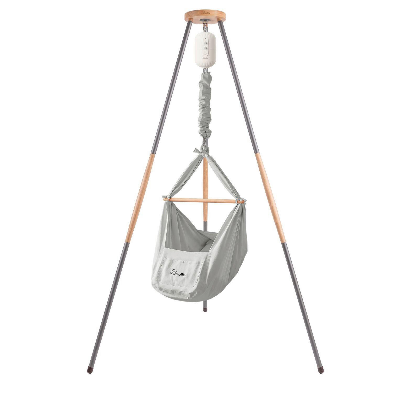 FEDERWIEGE  120/120/194 cm  - Grau, Basics, Textil (120/120/194cm)