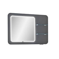 BADEZIMMERSPIEGEL 105/75/3,2 cm  - Grau, MODERN, Glas/Holzwerkstoff (105/75/3,2cm) - Sadena