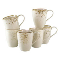 SADA ŠÁLOK 6-dielne - krémová, Basics, keramika (8,5/11cm) - Creatable