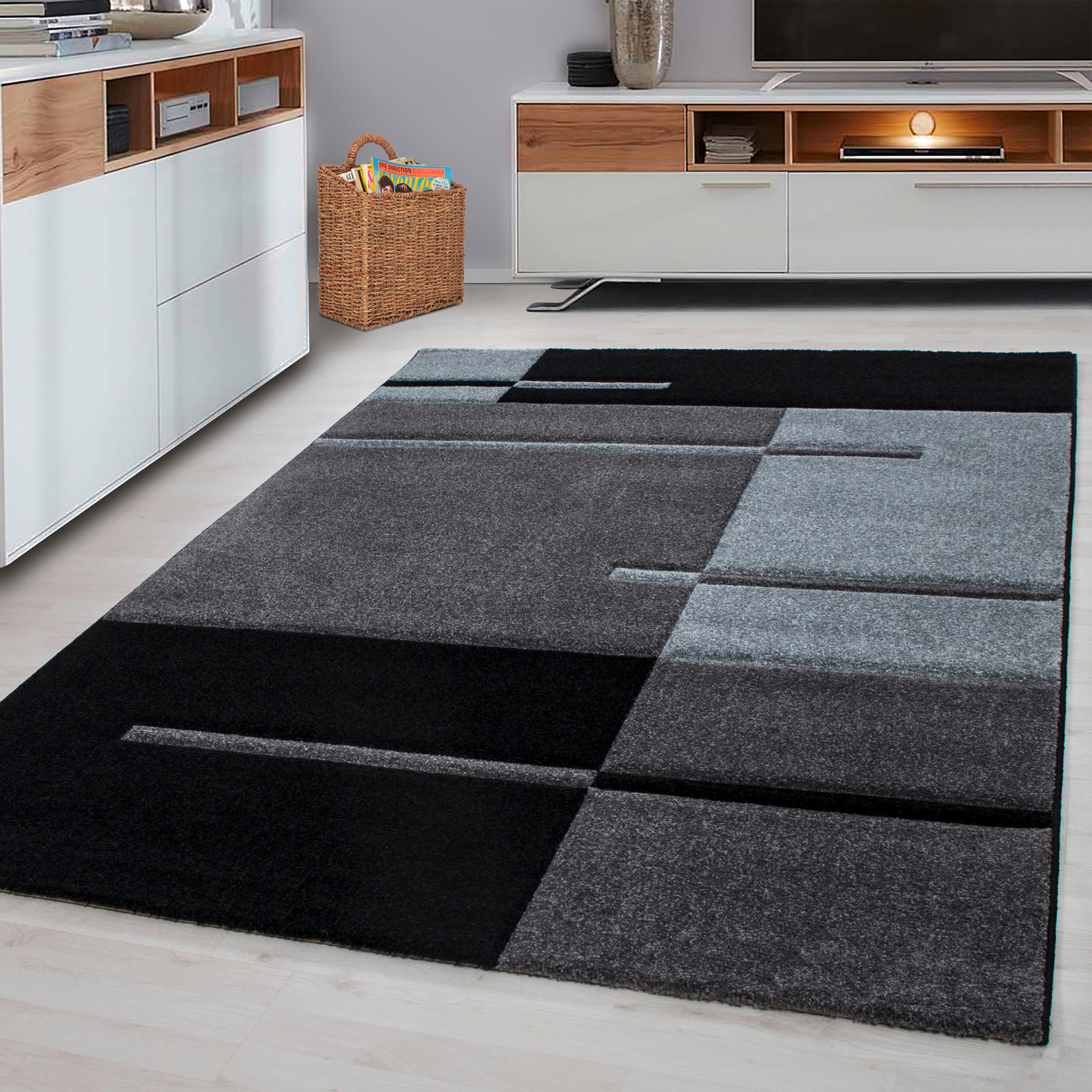 FLATVÄVD MATTA 140/200 cm Hawaii  - grå, Basics, textil (140/200cm) - Novel