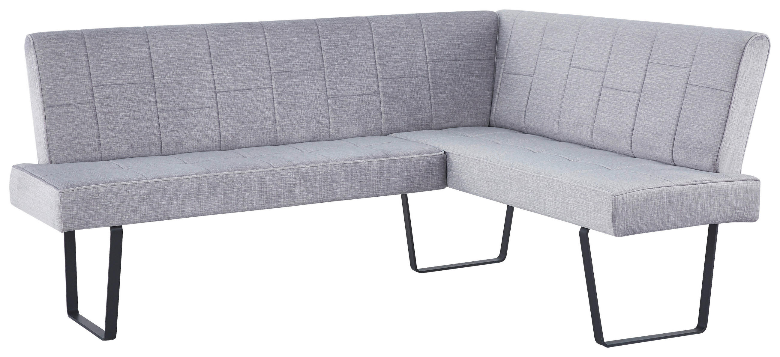 ECKBANK 190/150 cm in Hellbraun - Hellbraun/Schwarz, KONVENTIONELL, Textil/Metall (190/150cm) - MID.YOU