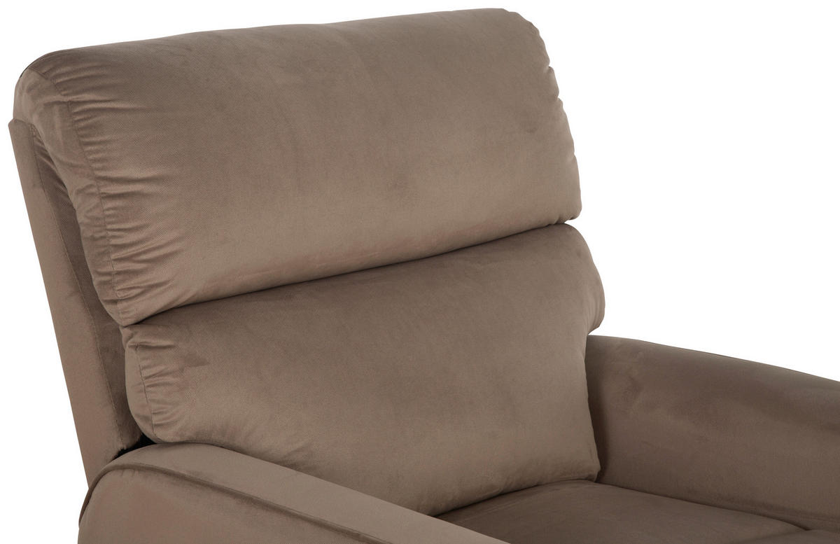 RELAXSESSEL Samt    - Taupe/Schwarz, MODERN, Textil/Metall (87.5/103.5/99cm) - P & B