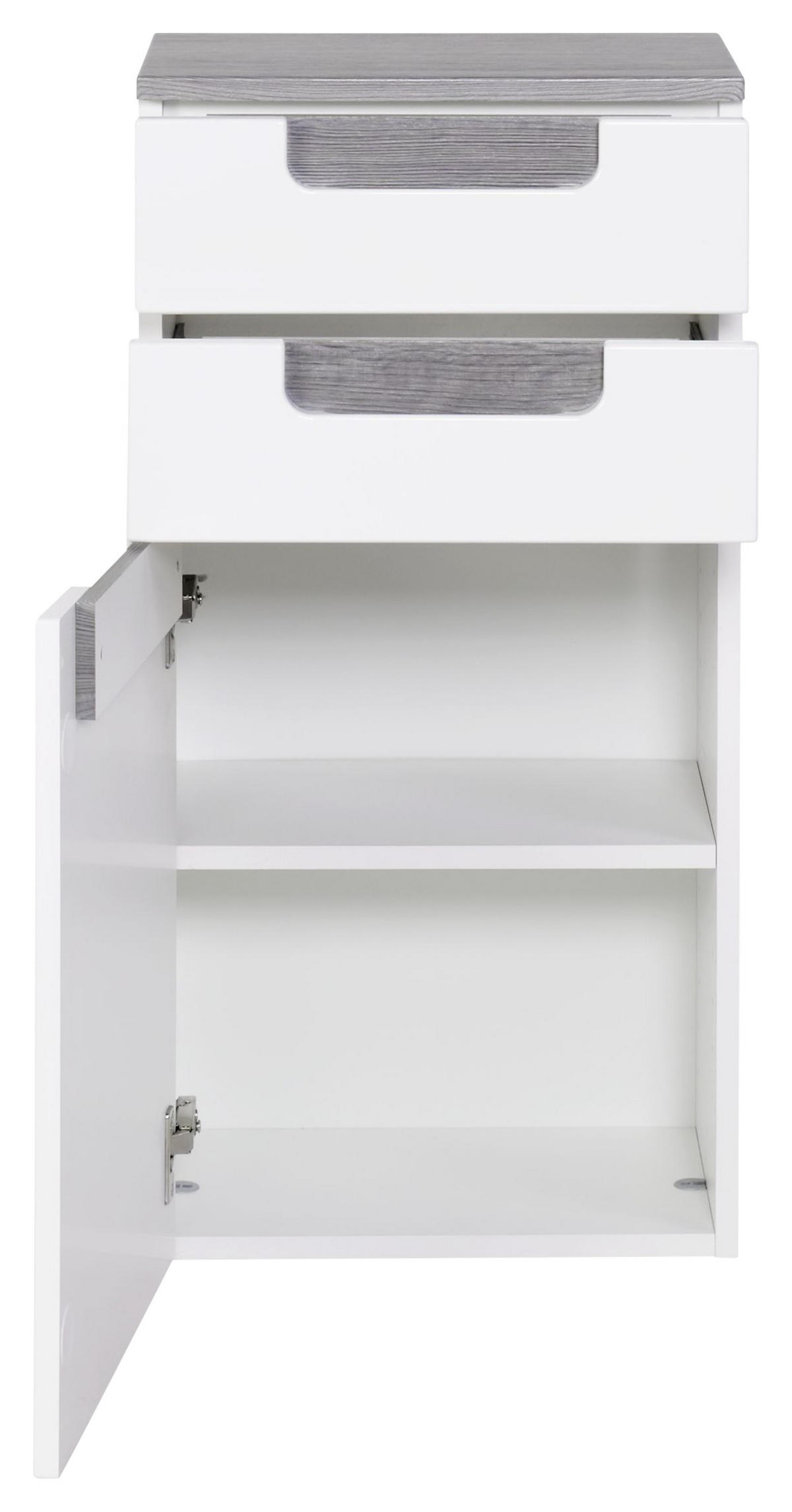 SPODNÍ SKŘÍŇKA, bílá, 40/79/27 cm - bílá/antracitová, Moderní, kompozitní dřevo (40/79/27cm) - Held