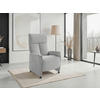 RELAXSESSEL TV CREMONA COMFORT E S1 Chenille Kopfteilverstellung, Fußteilverstellung, Rücken echt    - Silberfarben/Schwarz, Basics, Kunststoff/Textil (76/110/84cm) - Sit & More