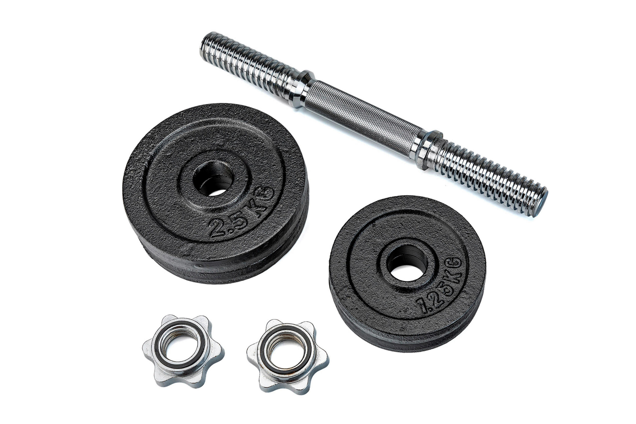 KURZHANTELSET KH 1000 - Silberfarben/Schwarz, KONVENTIONELL, Metall (10kg) - Atrigo
