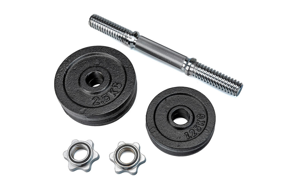 KURZHANTELSET KH 1000 - Silberfarben/Schwarz, KONVENTIONELL, Metall (10kg) - Atrigo