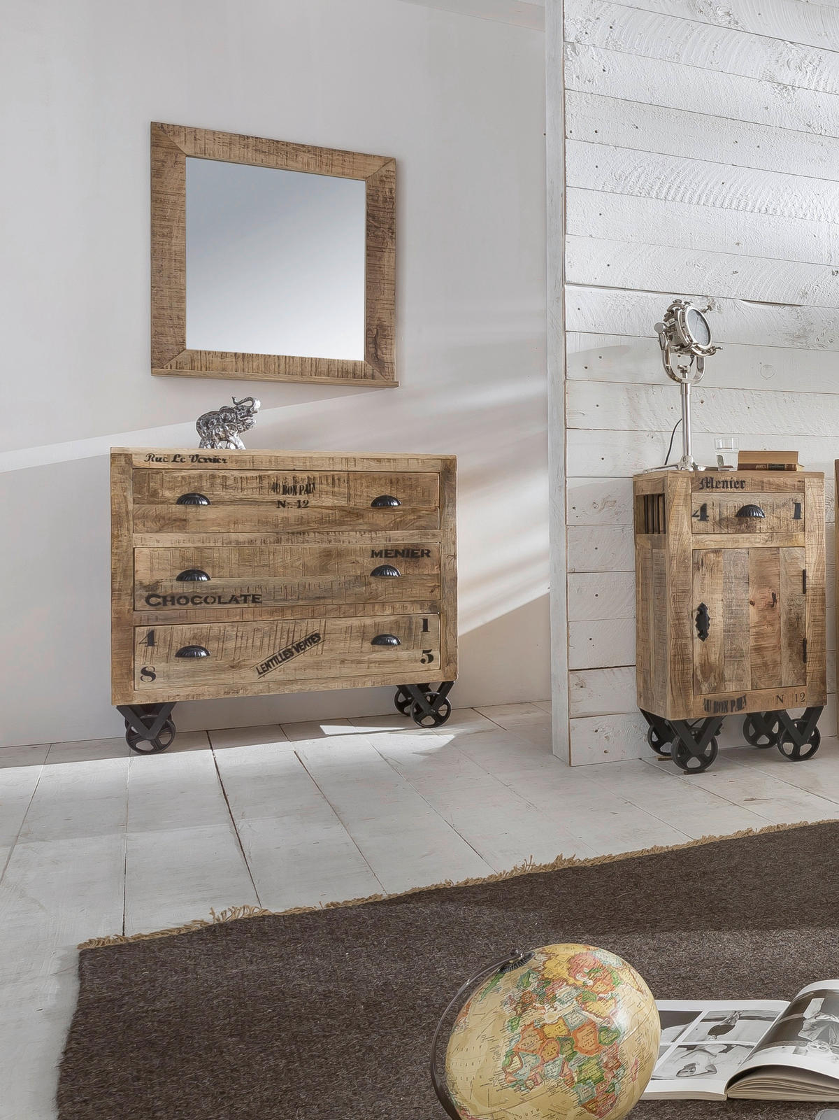 SPIEGEL 67/80/12 cm    in rechteckig  - Naturfarben, Design, Glas/Holz (67/80/12cm) - MID.YOU