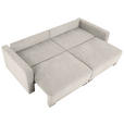 2-SITZER-SOFA in Chenille Creme  - Creme/Schwarz, KONVENTIONELL, Kunststoff/Textil (233/90/110cm) - Carryhome