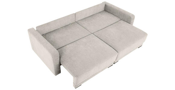 2-SITZER-SOFA in Chenille Creme  - Creme/Schwarz, KONVENTIONELL, Kunststoff/Textil (233/90/110cm) - Carryhome