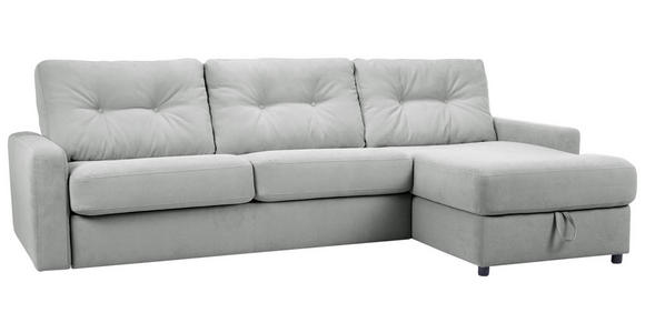 ECKSOFA Grau Webstoff  - Schwarz/Grau, KONVENTIONELL, Kunststoff/Textil (270/160cm) - Carryhome