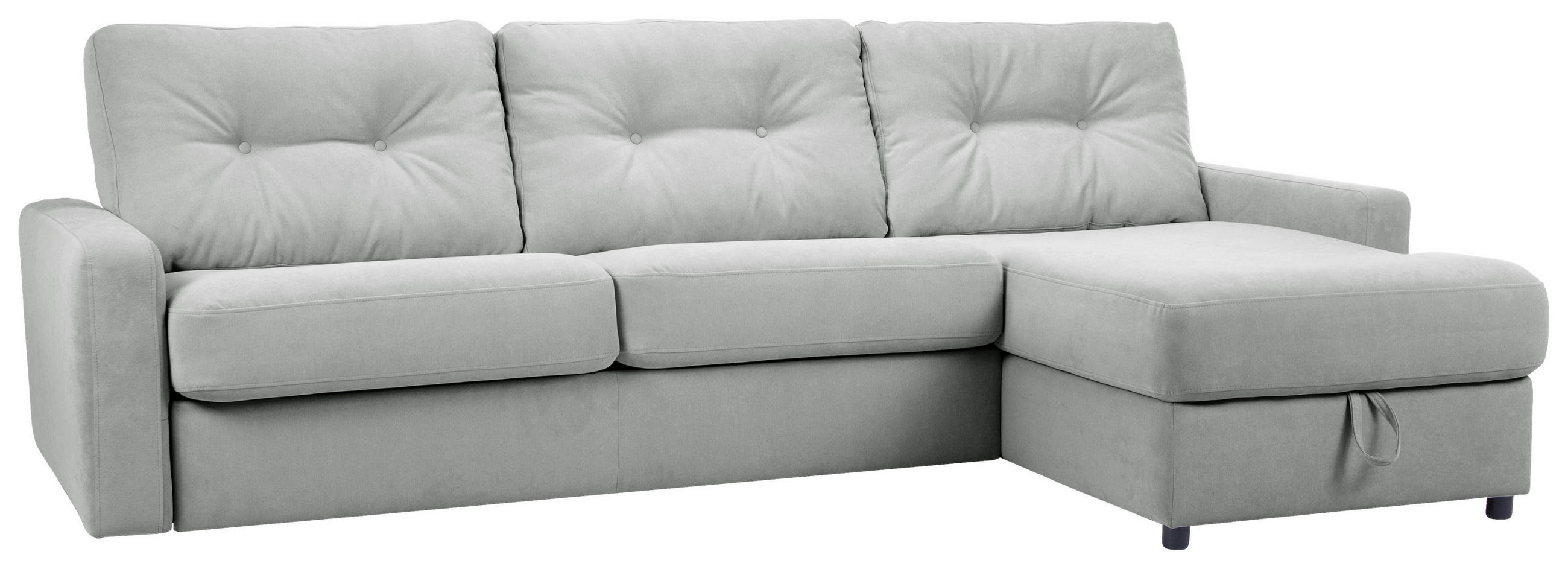 ECKSOFA Grau Webstoff  - Schwarz/Grau, KONVENTIONELL, Kunststoff/Textil (270/160cm) - Carryhome