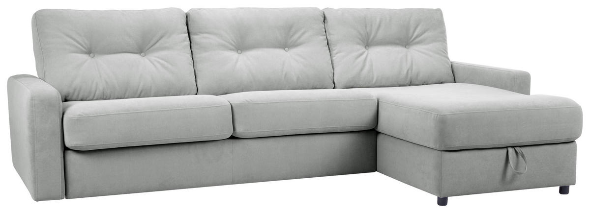 ECKSOFA Grau Webstoff  - Schwarz/Grau, KONVENTIONELL, Kunststoff/Textil (270/160cm) - Carryhome