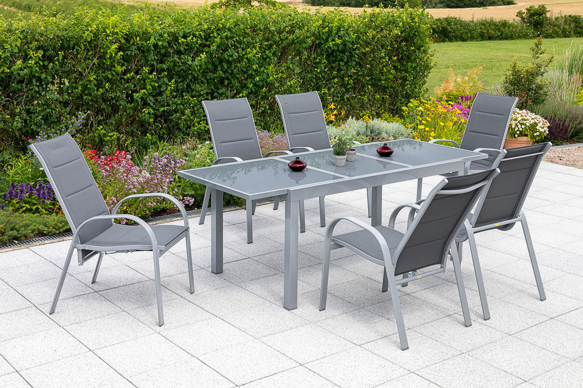STAPELSESSEL in Metall Grau  - Grau, MODERN, Kunststoff/Metall (59/107/71cm) - Gardenson