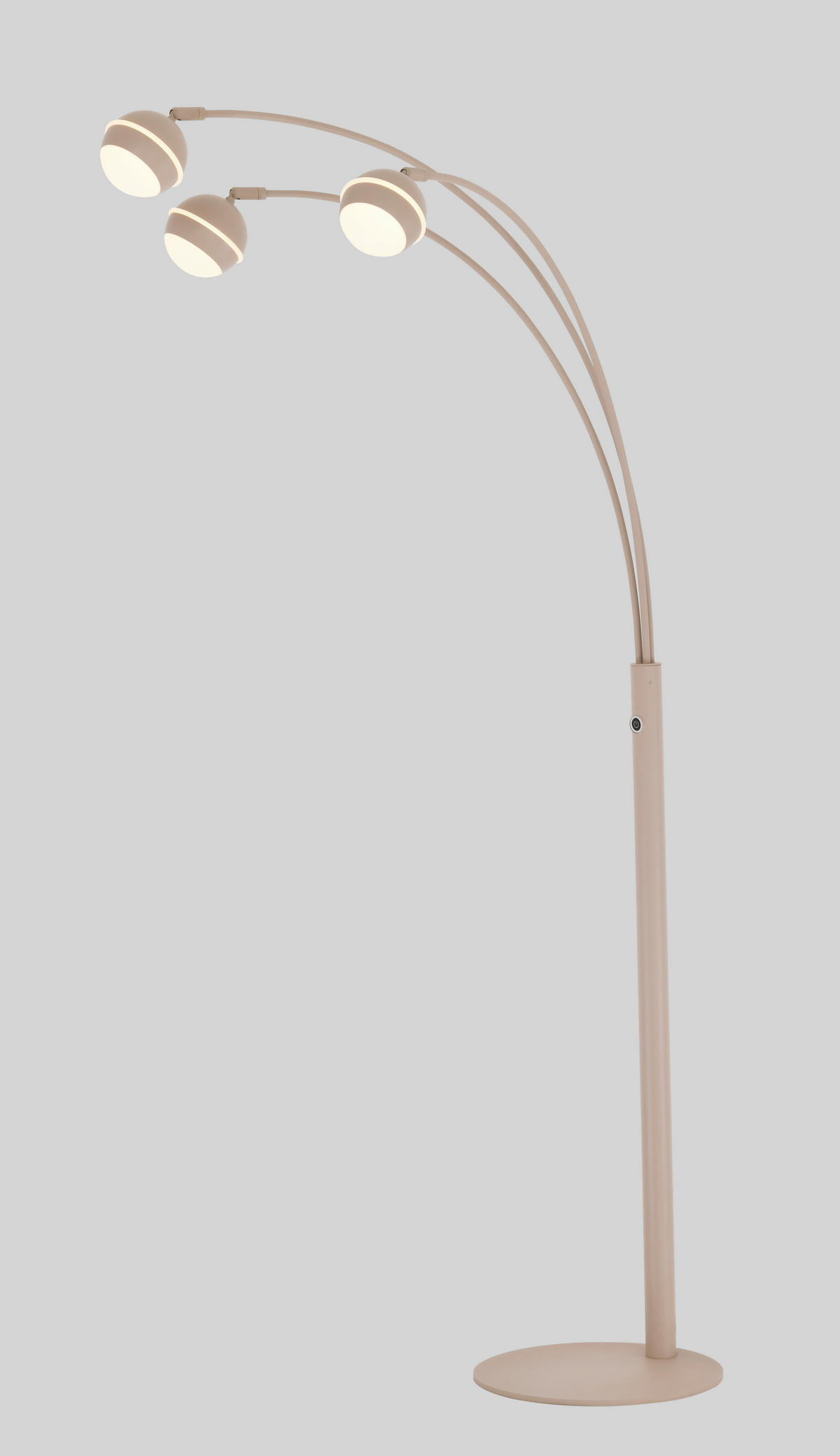LED-STEHLEUCHTE Biarritz 78/170/79 cm  - Sandfarben/Schwarzchrom, Design, Kunststoff/Metall (78/170/79cm)