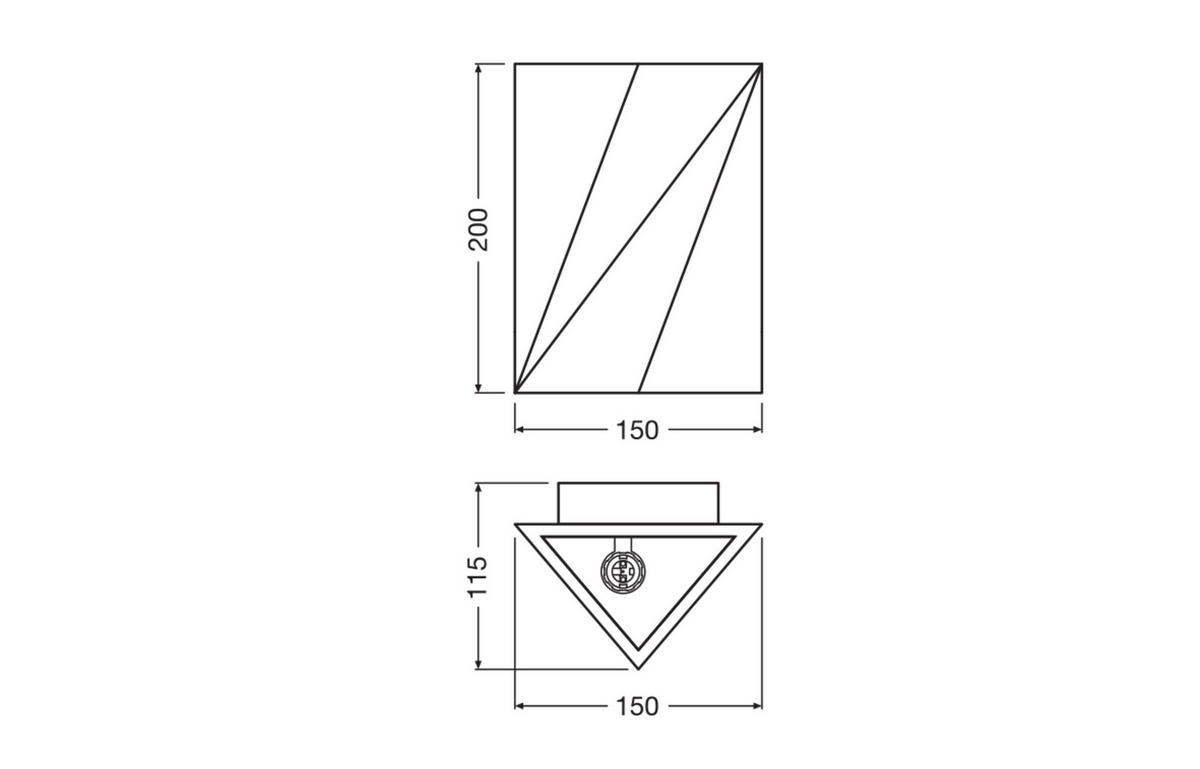 WANDLEUCHTE 15/11,5/20 cm   - Weiß, Design, Stein (15/11,5/20cm) - Ledvance