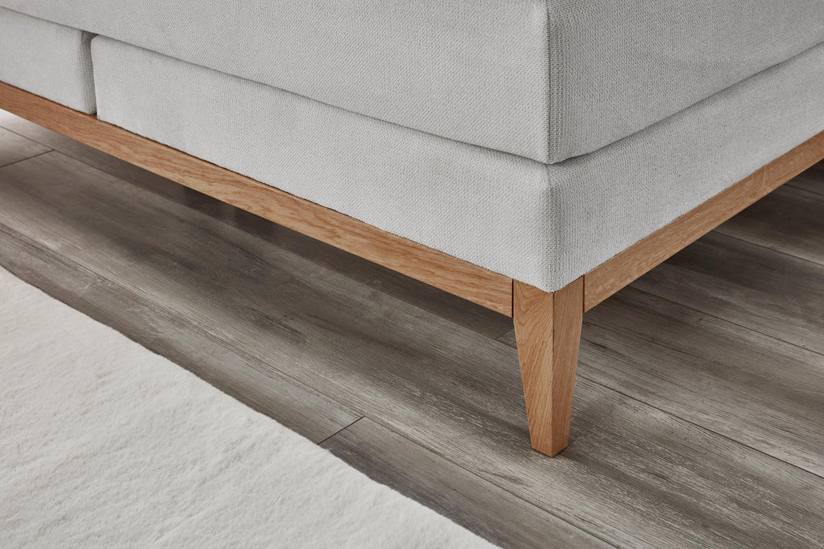BOXSPRINGBETT 180/200 cm  in Beige  - Eichefarben/Beige, KONVENTIONELL, Holz/Textil (180/200cm) - Carryhome