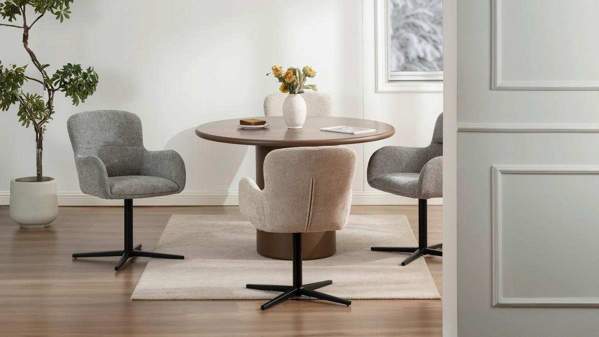 NASLANJAČ, les, kovina, tekstil siva  - siva/črna, Moderno, kovina/tekstil (57/85/63cm) - Livetastic