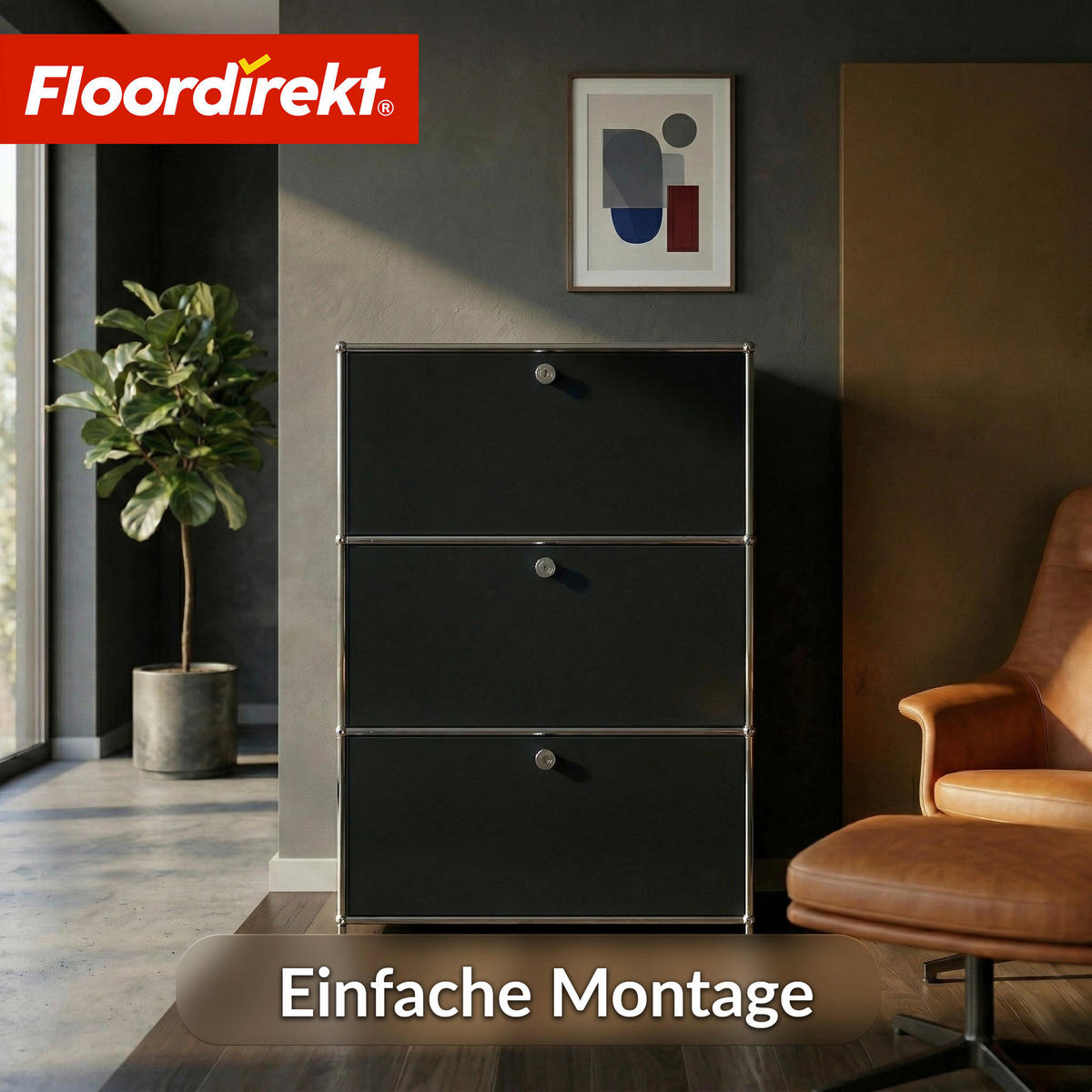 SIDEBOARD Concept Epure MK-129 75/120/40 cm  - Schwarz, Basics, Metall (75/120/40cm) - Floordirekt