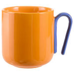 KAFFEEBECHER  420 ml   - Blau/Orange, Design, Keramik (9/9,8cm) - Novel