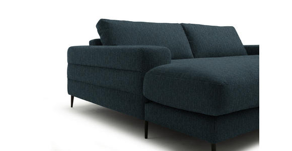 ECKSOFA  in Flachgewebe Petrol  177/253 cm  - Petrol/Schwarz, Design, Textil/Metall (177/253cm) - Dieter Knoll