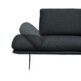 ECKSOFA  in Flachgewebe Anthrazit  234/155 cm  - Anthrazit/Schwarz, Design, Textil/Metall (234/155cm) - Dieter Knoll