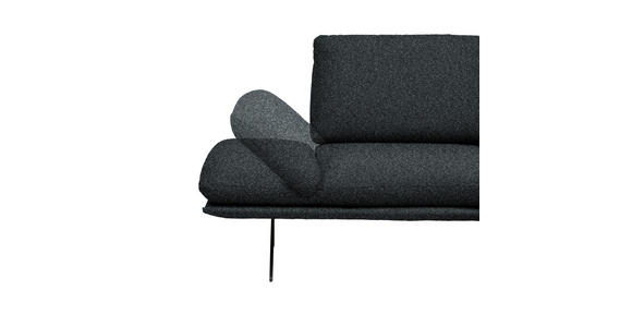 ECKSOFA  in Flachgewebe Anthrazit  234/155 cm  - Anthrazit/Schwarz, Design, Textil/Metall (234/155cm) - Dieter Knoll