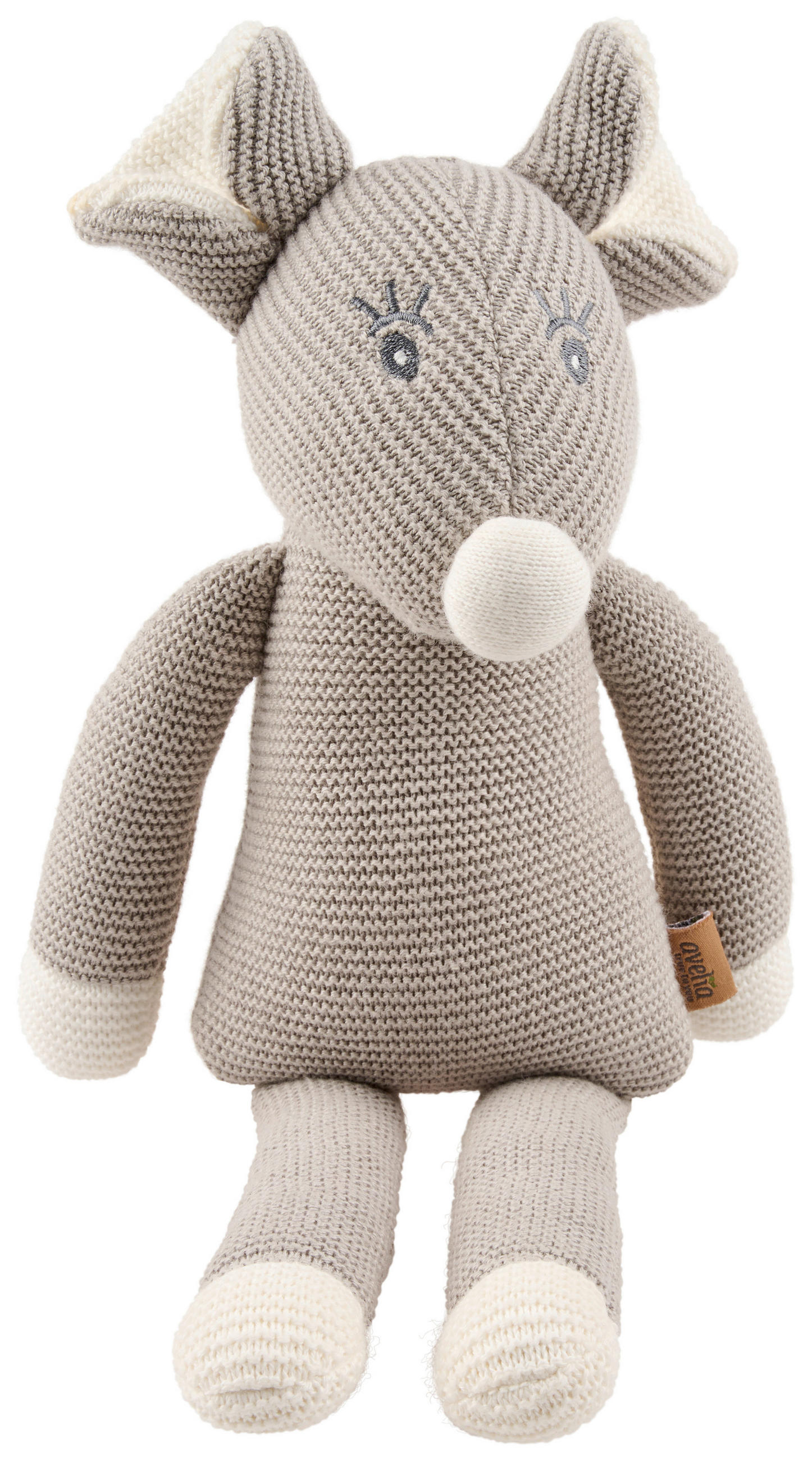 KUSCHELTIER  - Elfenbein/Silberfarben, Natur, Textil (12/35cm) - Avelia