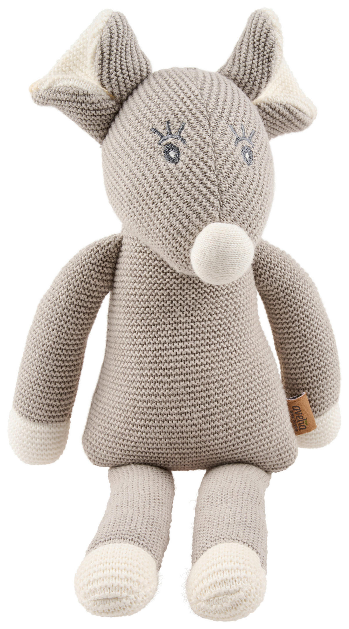 KUSCHELTIER  - Elfenbein/Silberfarben, Natur, Textil (12/35cm) - Avelia