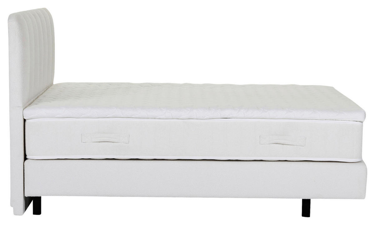 BOXSPRINGBETT 180/200 cm  in Weiß  - Schwarz/Weiß, Design, Holzwerkstoff/Textil (180/200cm) - Esposa