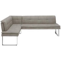 ECKBANK 174/233 cm  in Chromfarben, Ecru  - Chromfarben/Ecru, Design, Textil/Metall (174/233cm) - Novel