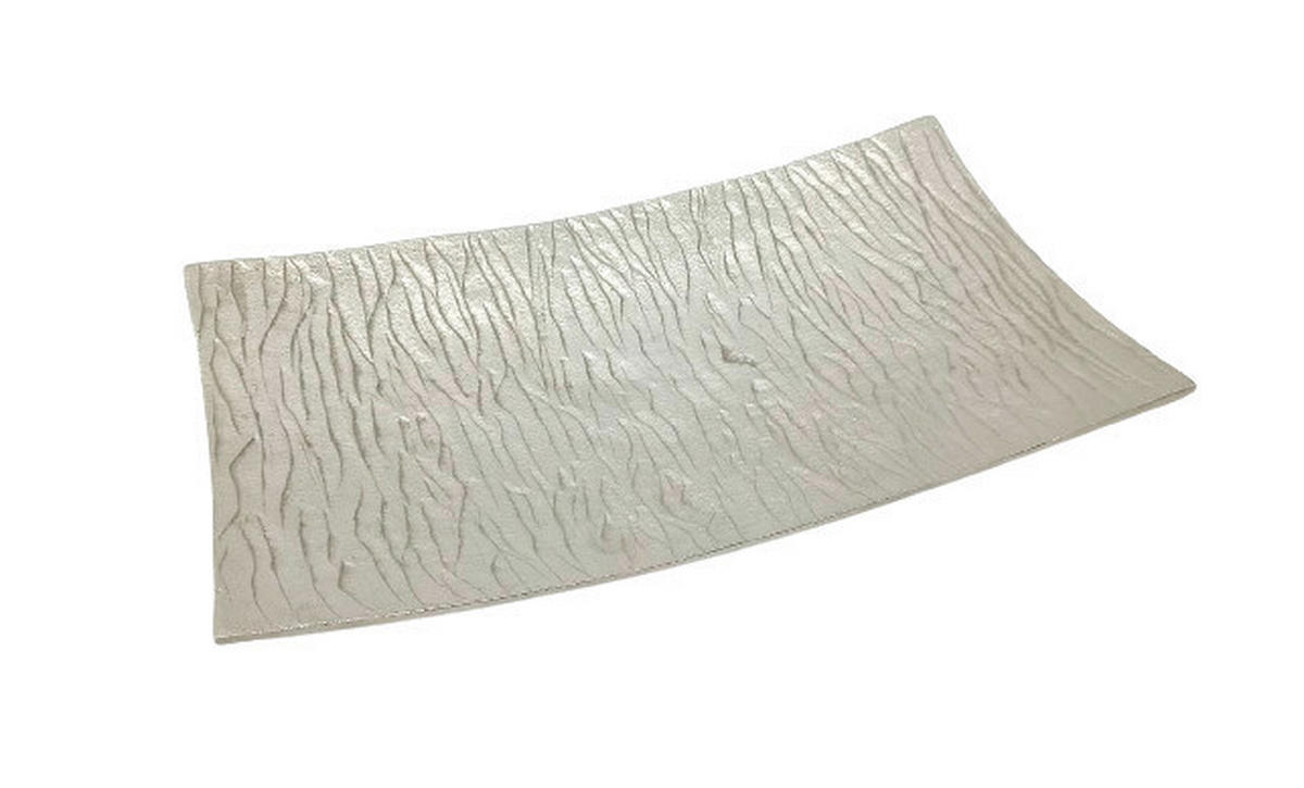 DEKORSKÅL    - nickelfärgad, Design, metall (39,5/22,5/5cm) - Ambia Home