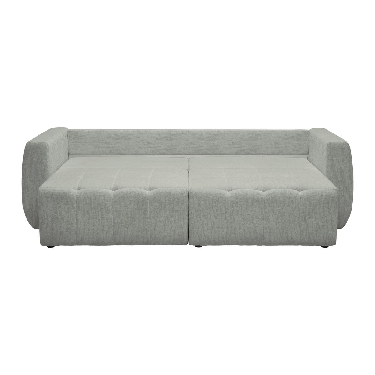 SCHLAFSOFA in Chenille, Jacquard Hellgrau  - Hellgrau/Schwarz, Kunststoff/Textil (245/74-90/104cm) - MID.YOU
