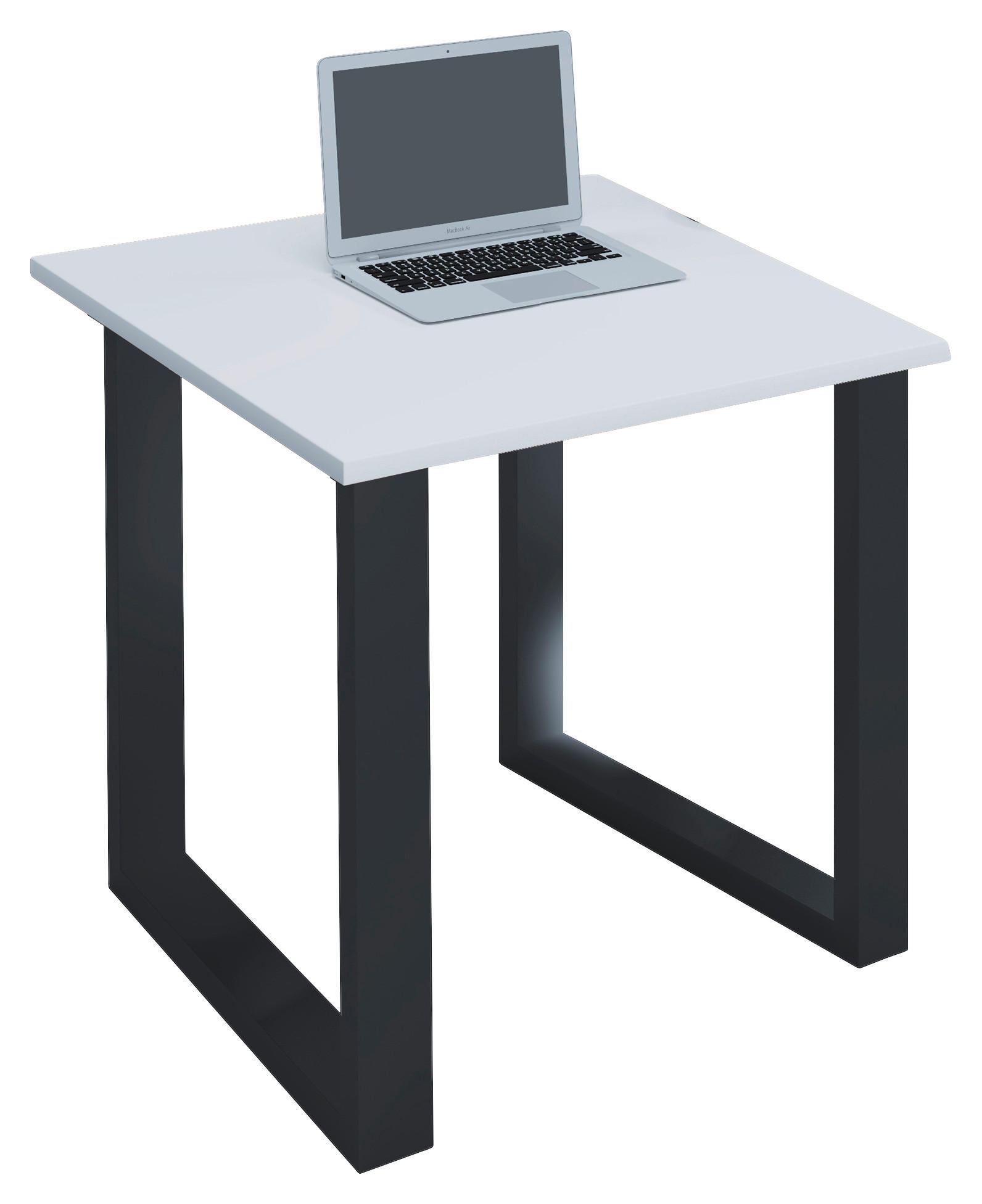 SCHREIBTISCH 80/50/76 cm  in Schwarz, Weiß  - Schwarz/Weiß, MODERN, Holzwerkstoff/Metall (80/50/76cm) - MID.YOU
