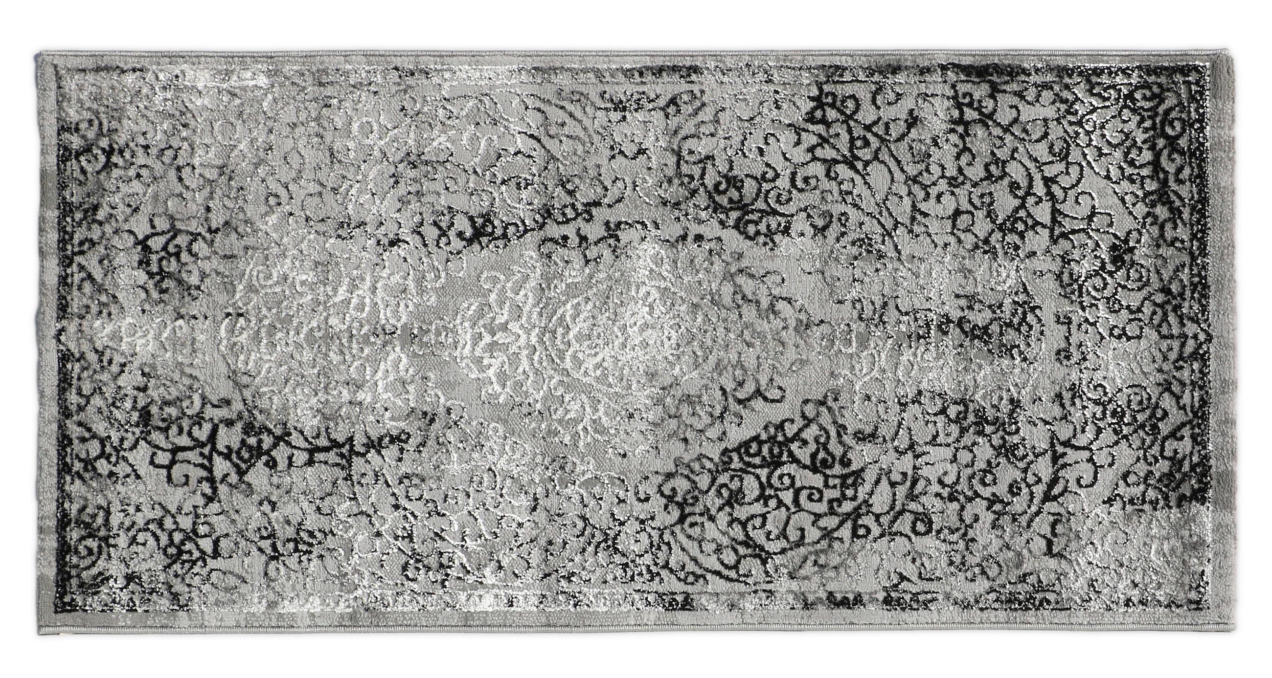 PLOCHO TKANÝ KOBEREC, 70/140 cm sivá, čierna, strieborná - čierna/sivá, Basics, textil (70/140cm)